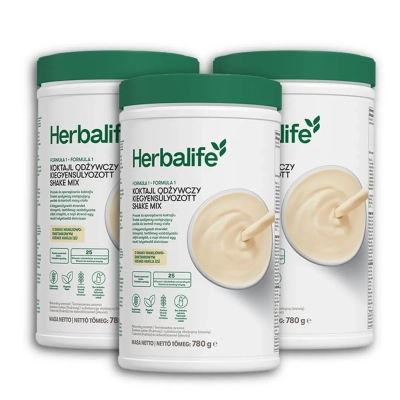3x Koktajl Formuła 1 Herbalife waniliowo-śmietankowy 780g